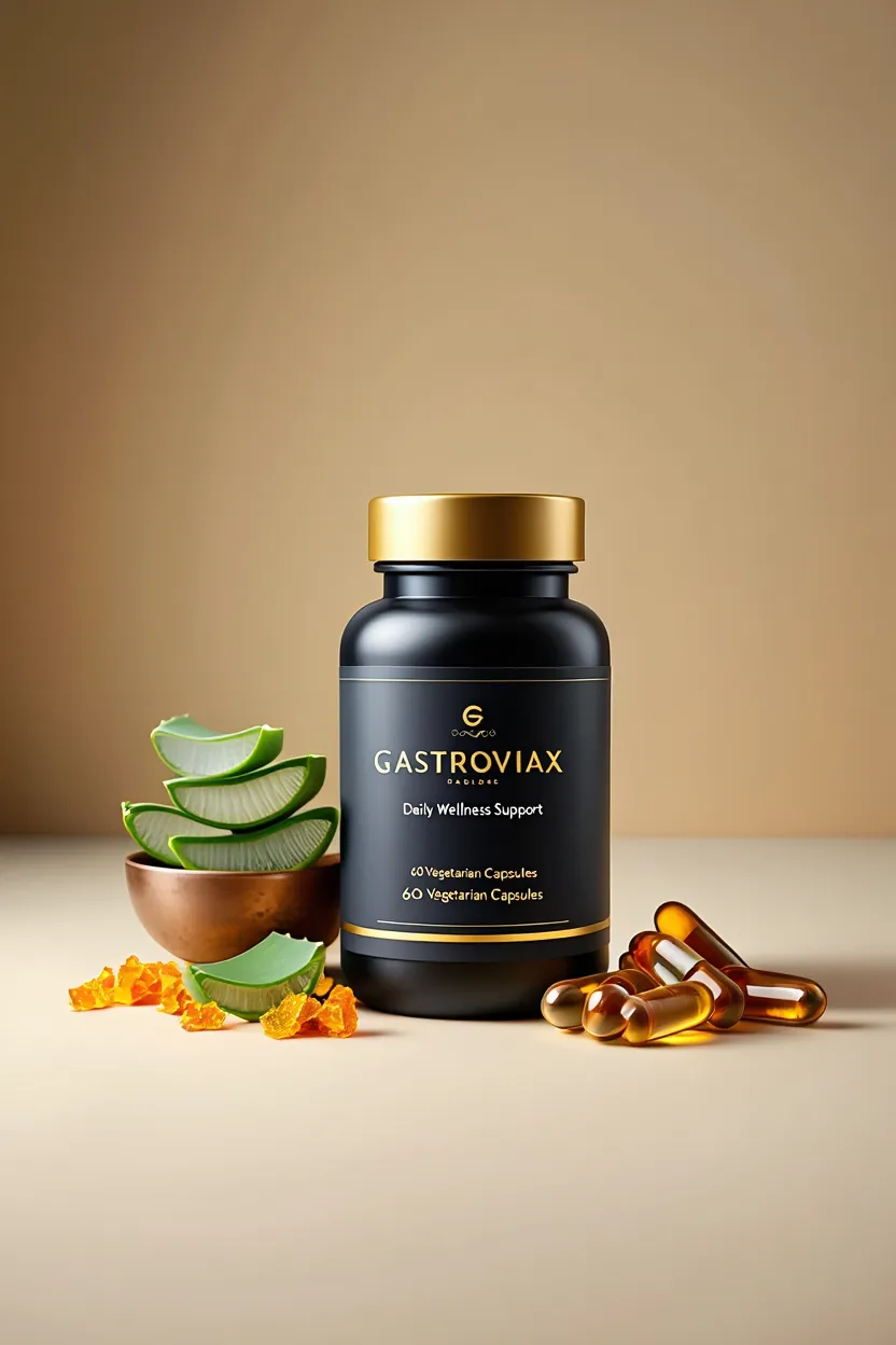 Gastroviax dietary supplement bottle with natural ingredients for daily wellness support